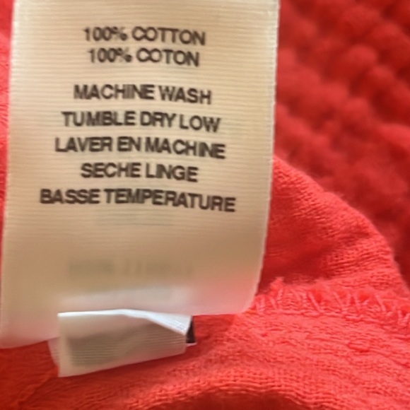 Amadi Anthropologie Maella Off-The-Shoulder Gauze Dress Coral 100% Cotton - Picture 11 of 11